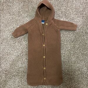 Old Navy Tan Knit Baby Sleeping Bag